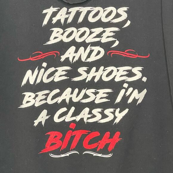 Anvil Outlaw Threadz Hoodie Full Zip Graphic Printed Kangaroo Pocket Black L - Picture 7 of 11